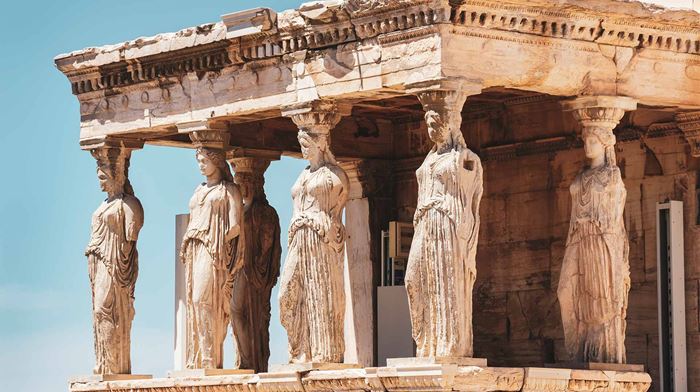 Grækenland Athen Akropolis Caryatids Erechtheion