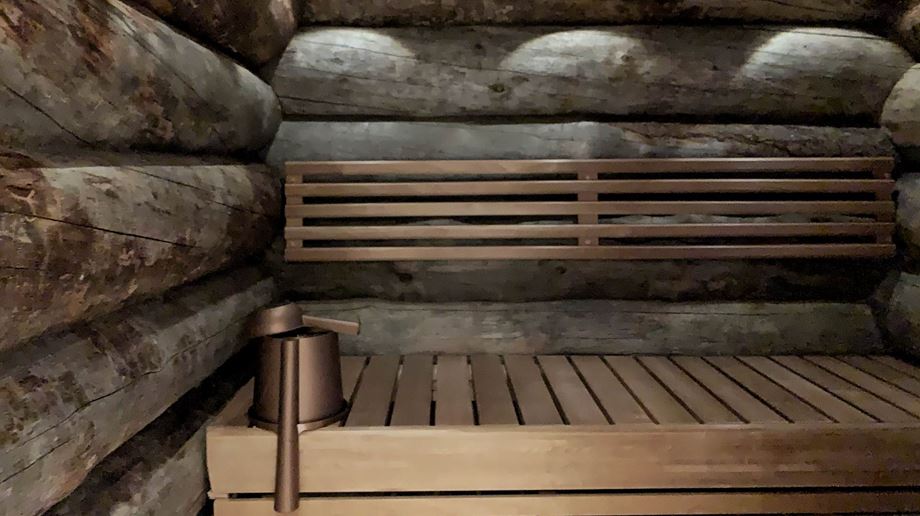 Finland, Finske Lapland, Moutka Wilderness Hotel, Riverside Log Cabin med Sauna