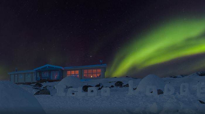 Grønland Iglo Lodge llulissat, Diskobugten, Vinter, Nordlys