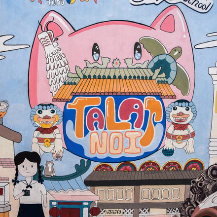 Thailand Bangkok talat noi kvarteret streetart