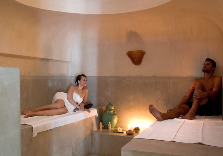 Marokko Marrakech Les Jardin Dela Medina Hammam, traditionelt dampbad