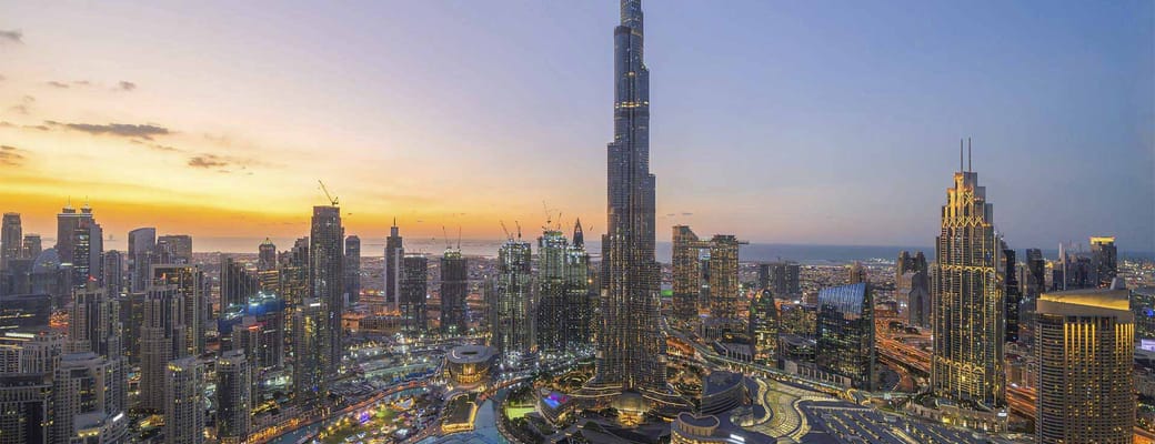 Dubai Burj Khalifa Tusmørke
