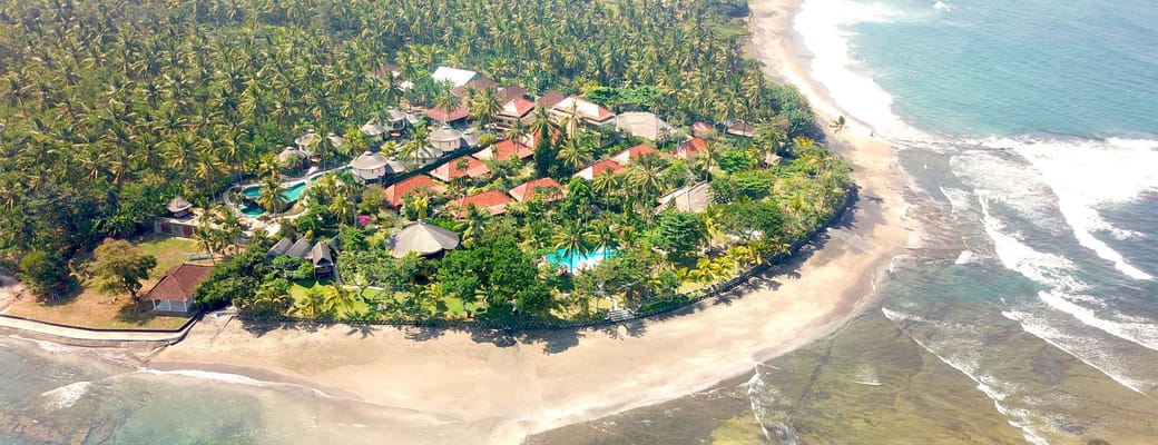 Indonesien Bali pekutatan puri dajuma aerial view scaled