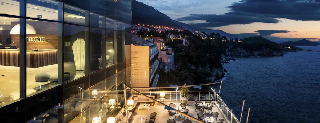 kroatien dubrovnik bellevue night view