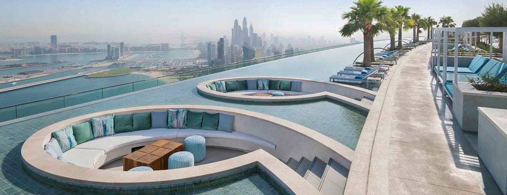 Dubai Address Beach Resort, Infinity Pool Deck, Sitting area