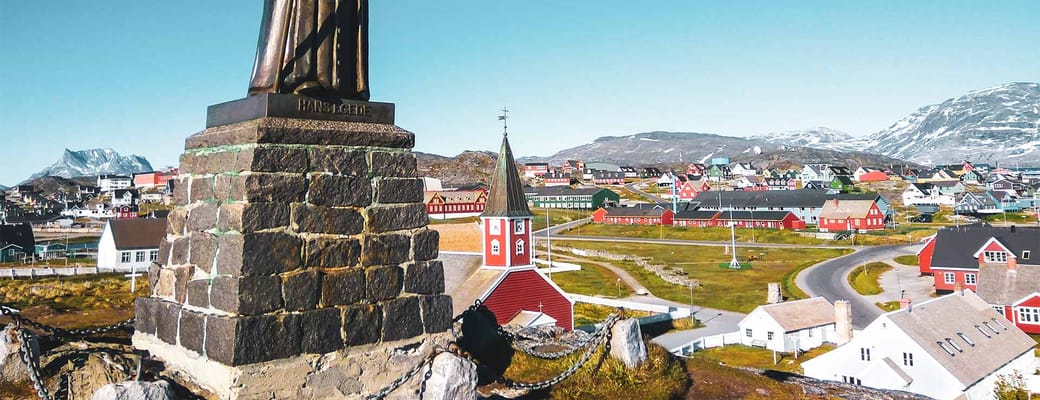 Gr&oslash;nland nuuk statue hans ege