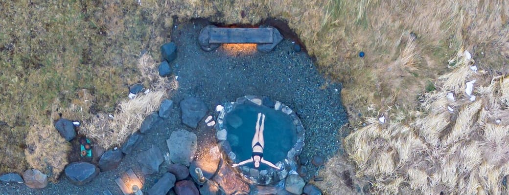 Island, Hvammsvik, varme kilder i Vestisland