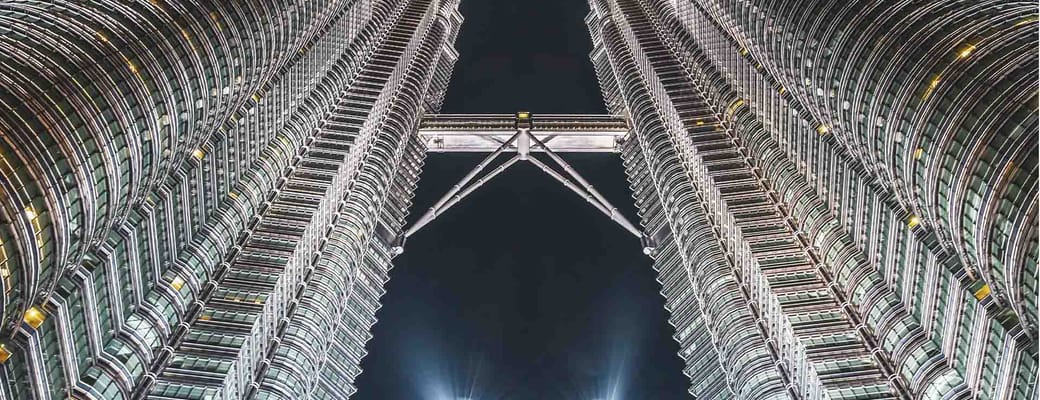 Malaysia Kuala Lumpur Lumpur klcc tower natten