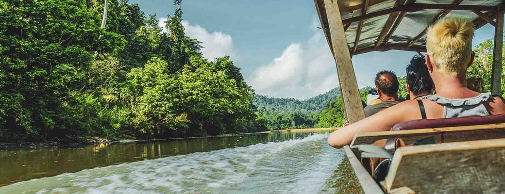 Malaysia taman negara turister sejler sungai tembeling flod på