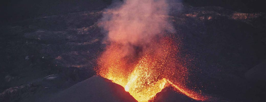 R&eacute;union piton fournaise vulkansk udbrud