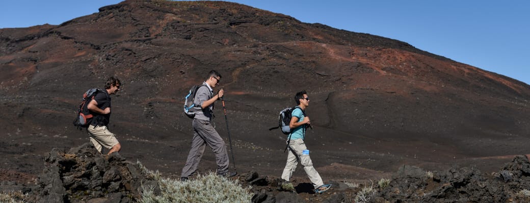 Reunion Vandrere Paa Piton De La Fournaise Vulkanen