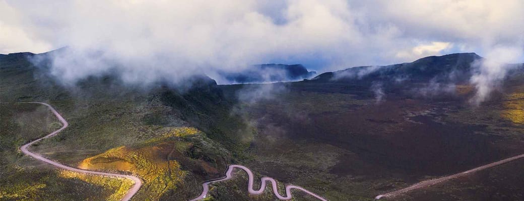 Reunion Volcano Piton De La Fournaise Snoet Vej Til Vulkanen
