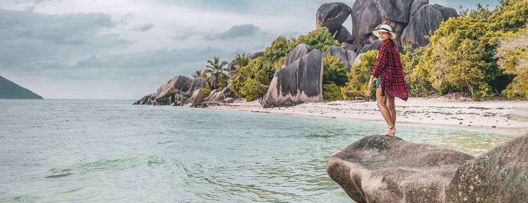 Kvinde på La Digue