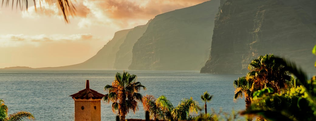 Spanien Tenerife los gigantes udsigt over havet klipperne scaled