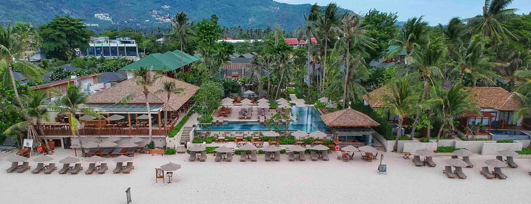 Thailand, Koh Samui, Banana Fan Sea Resort, Strand Udsigt