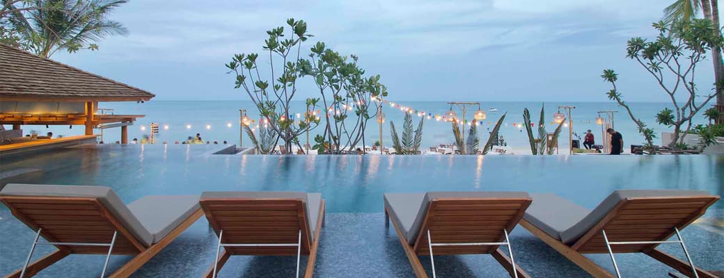 Thailand, Koh Samui, Banana Fan Sea Resort, Pool Omr&aring;de