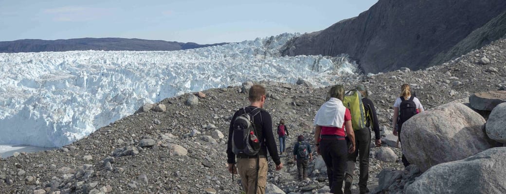 Gr&oslash;nland glacier eqi moraine hike xlisa burns world greenland scaled lodge