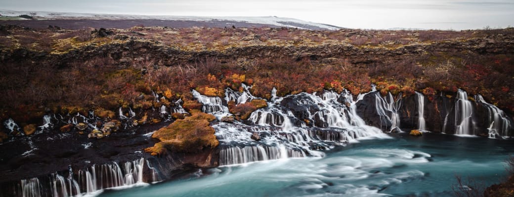 vandfald island