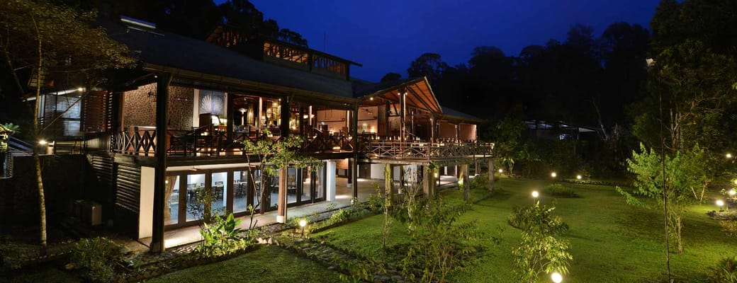 Malaysia, Borneo, Danum Valley Borneo Rainforest Lodge, Udendørs Aftenstemning
