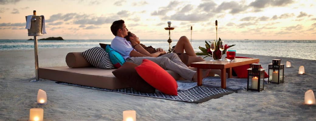 Rejser til Maldiverne, The Residence Maldives at Falhumaafushi, Romantisk middag 