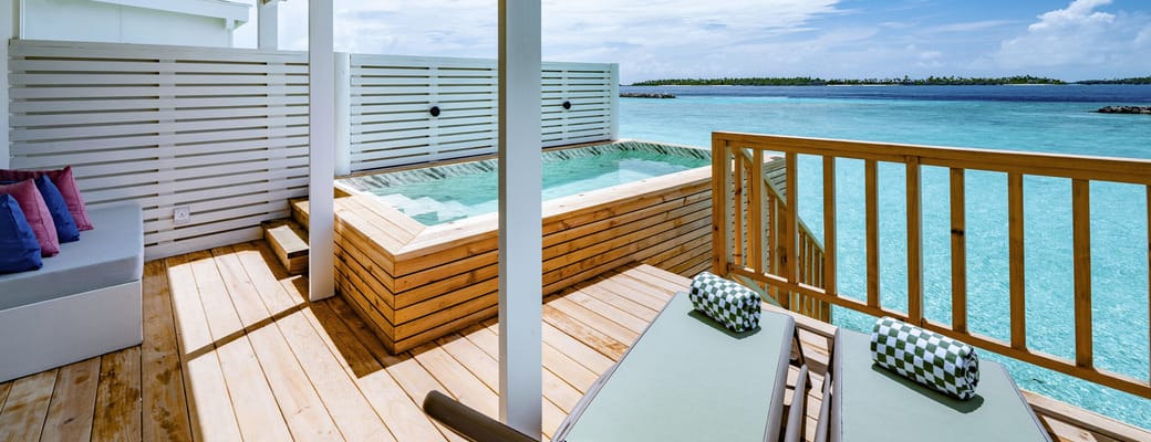 Maldiverne Oblu Nature Helengeli Water Villa With Pool Exterior