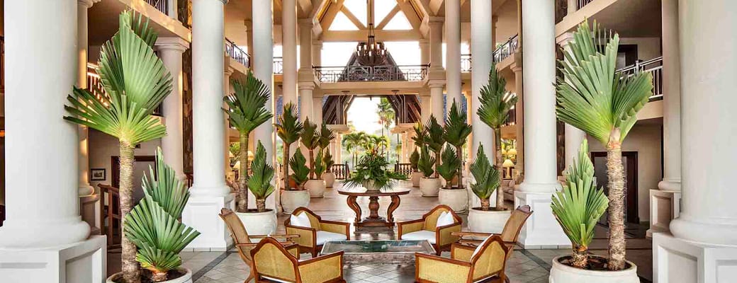 Rejser til Mauritius, The Residence Mauritius, Den smukke lobby