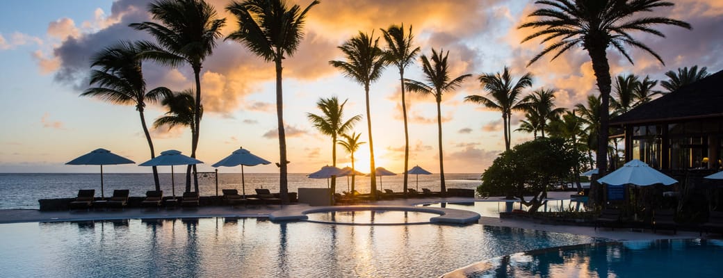 Rejser til Mauritius, The Residence Mauritius, Solopgang over Det Indiske Ocean