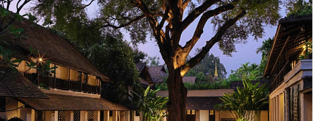 Thailand, Chiang Mai, Tamarind Village, Garden Area