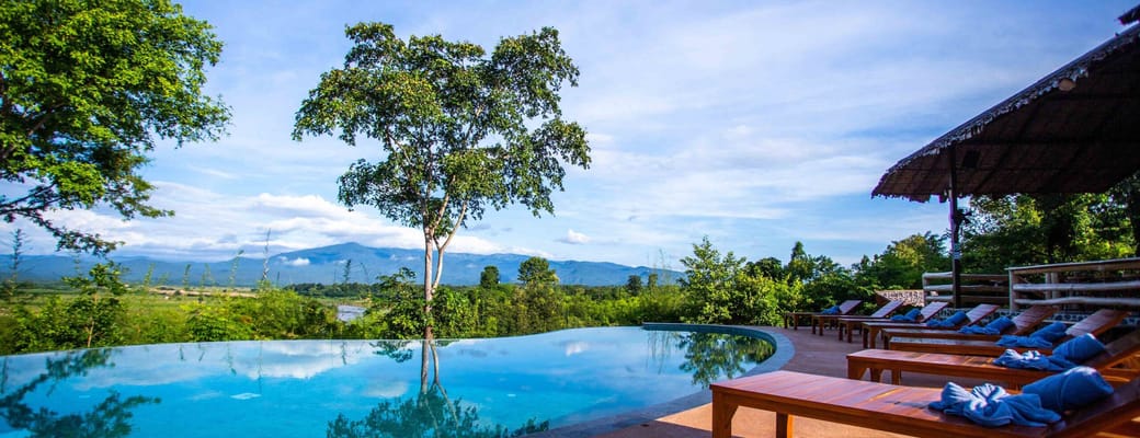 Thailand, Chiang Mai, The Bush Camp, Pool Area