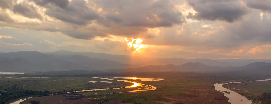 Thailand, Chiang Mai, The Bush Camp, Sunset