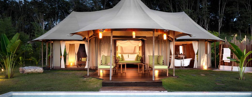 Thailand, Koh Yao Noi, 9 Hornbills Tented Camp, Telt Villa