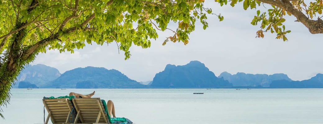 Thailand, Koh Yao Noi, Paradise Koh Yao Resort, Stranden Udsigt