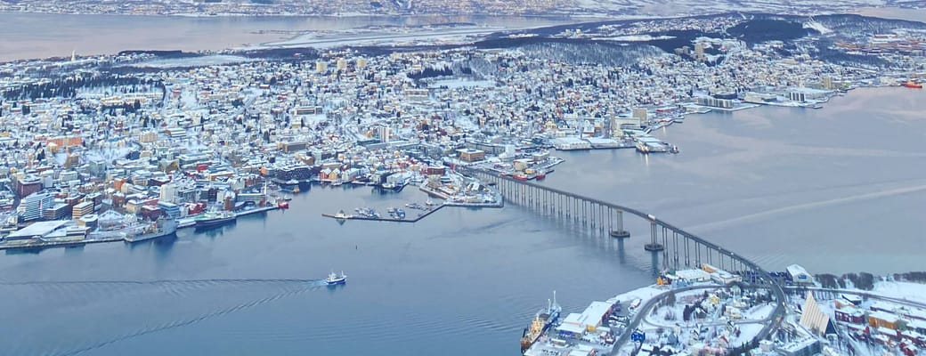 Norge Tromsoe Fjellheisen Udsigt Over Tromsoe Norwegian Travel