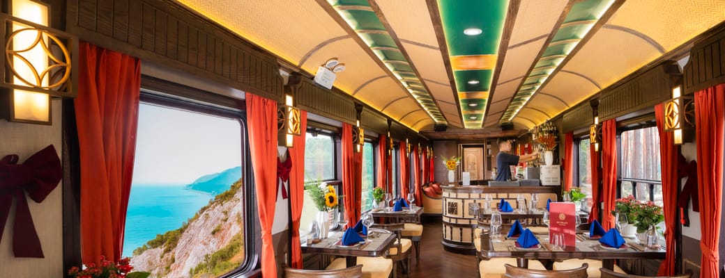 Vietnam sjourney luxury train dining car scaled