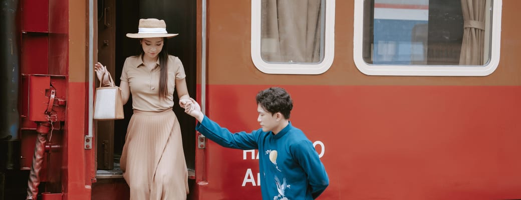 Vietnam sjourney luxury train station lady scaled