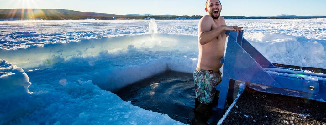 Sverige Lapland Icehotel Ice Plunge Sauna