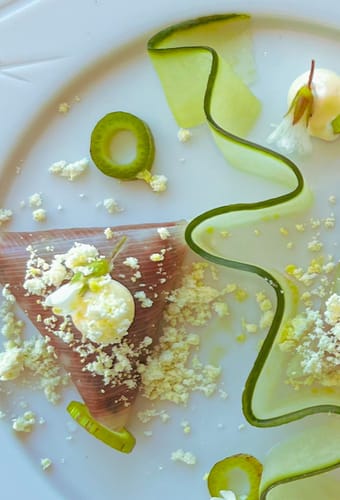 Gr&oslash;nland, Ilulissat, Hotel Icefiord, mad i restauranten