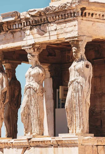 graekenland athen akropolis caryatids erechtheion