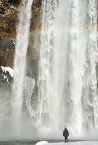 Skogafoss vandfald p&aring; Sydisland