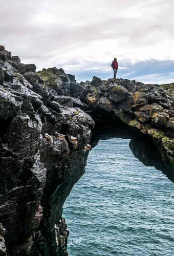 Stenbro p&aring; halv&oslash;en Sn&aelig;fellsnes, Island