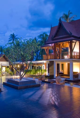 Thailand, Khanom, Aava Resort & Spa, Garden Evening