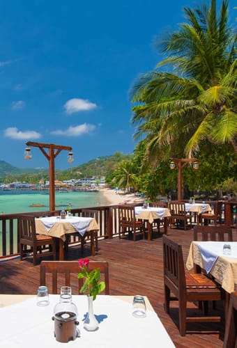 Thailand, Koh Tao, Sensi Paradise Beach Resort, Udsigt Havet