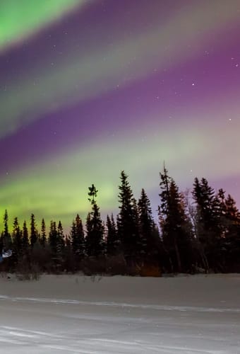 Finland, Finske Lapland, Inari, Wilderness Hotel, Nordlys, Sne