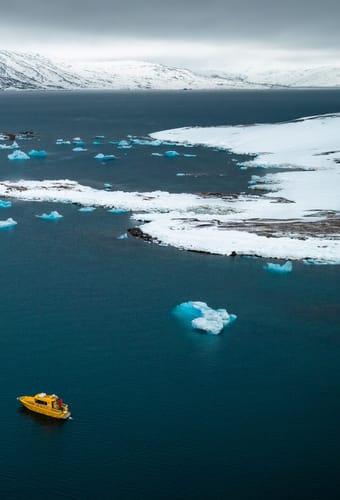 Gr&oslash;nland.Nuuk, Nuuk Water Taxi p&aring; tur i fjorden