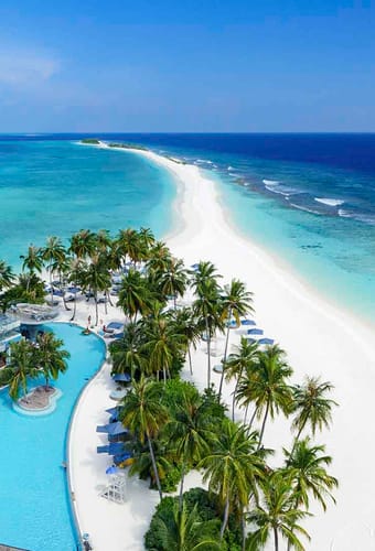 Rejser til Maldiverne, Finolhu Baa Atoll, Pool og sandtange 