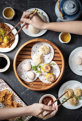dim sum p&aring; et bord