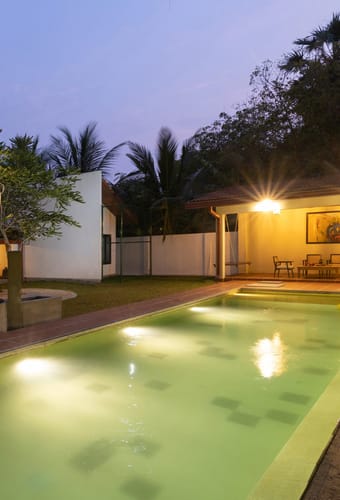Sri Lanka Jaffna Jetwing Mahesa Bhawan Pool Aftenstemning