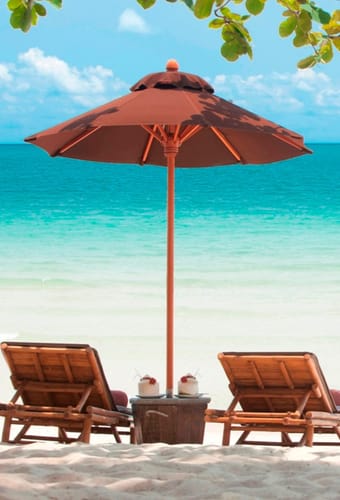Thailand, Koh Phangan, Buri Rasa Village Koh Phangan, Strand Stole