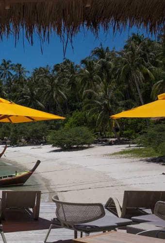 Thailand, Koh Tao, The Beach Club Haadtien, Strand Udsigt