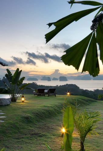 Thailand, Koh Yao Noi, 9 Hornbills Tented Camp, Telt Solnedgang